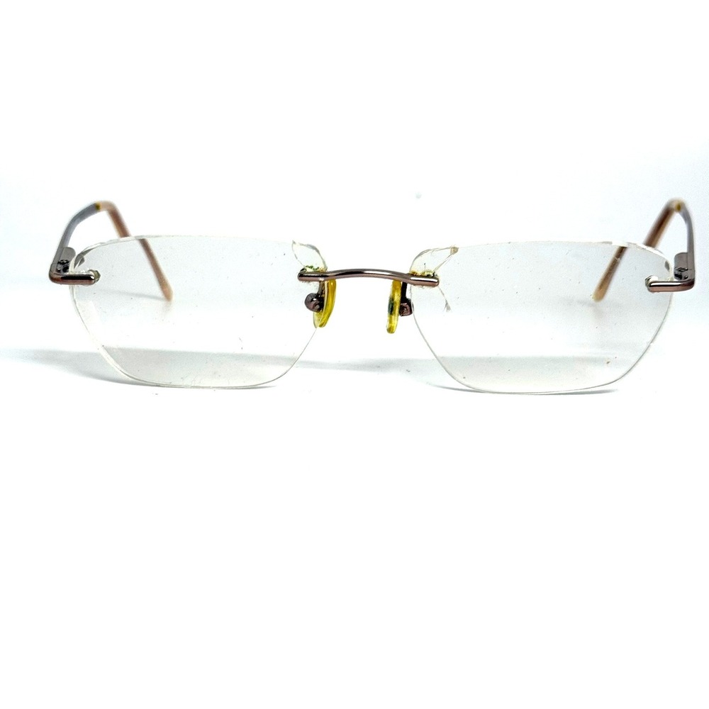 Adrienne Vittadini AV6021 123 Rimless Bronze Rectangular Eyeglasses 52-18-130